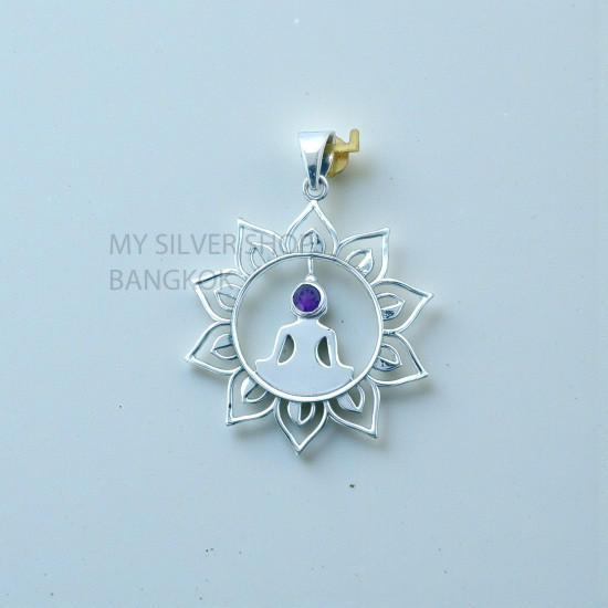 Amethyst 925 Sterling Silver Pendant (MYSP-283) Amethyst 925 Sterling Silver Pendant (MYSP-283)