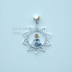 Citrine 925 Sterling Silver Pendant (MYSP-284) Citrine 925 Sterling Silver Pendant (MYSP-284)