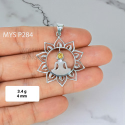 Citrine 925 Sterling Silver Pendant (MYSP-284)