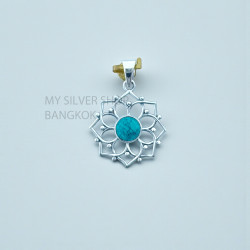 Turquoise 925 Sterling Silver Pendant (MYSP-285)