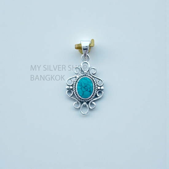 Turquoise 925 Sterling Silver Pendant (MYSP-287) Turquoise 925 Sterling Silver Pendant (MYSP-287)