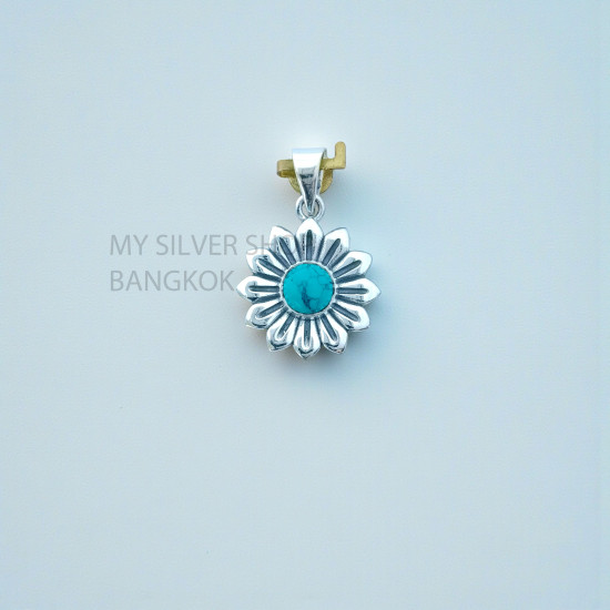 Turquoise 925 Sterling Silver Pendant (MYSP-289) Turquoise 925 Sterling Silver Pendant (MYSP-289)