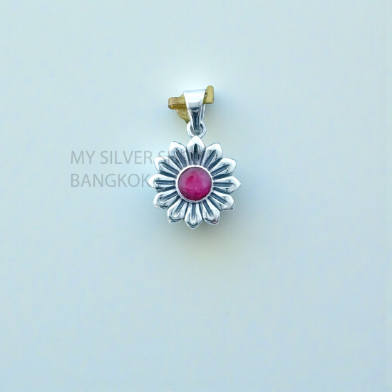 Ruby 925 Sterling Silver Pendant (MYSP-290) Ruby 925 Sterling Silver Pendant (MYSP-290)