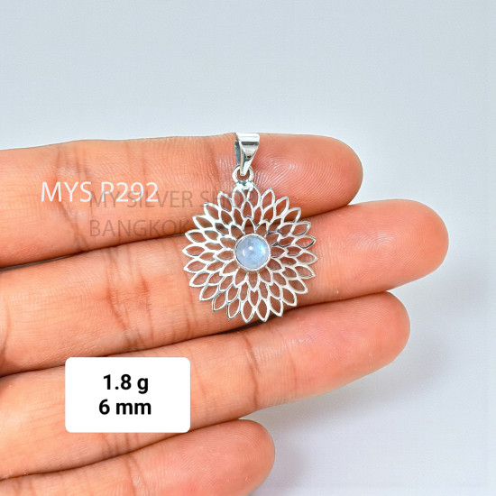 Moonstone 925 Sterling Silver Pendant (MYSP-292) Moonstone 925 Sterling Silver Pendant (MYSP-292)
