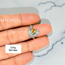 Citrine 925 Sterling Silver Ring (MYSSR-255)