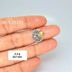 Citrine 925 Sterling Silver Ring (MYSSR-257)