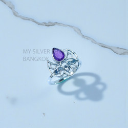 Amethyst 925 Sterling Silver Ring (MYSSR-258) Amethyst 925 Sterling Silver Ring (MYSSR-258)