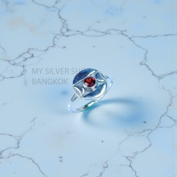 Garnet 925 Sterling Silver Ring (MYSSR-259) Garnet 925 Sterling Silver Ring (MYSSR-259)