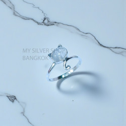 Rainbow Moonstone 925 Sterling Silver Ring (MYSSR-261) Rainbow Moonstone 925 Sterling Silver Ring (MYSSR-261)