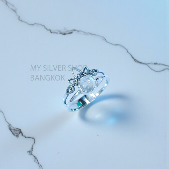Moonstone 925 Sterling Silver Ring (MYSSR-263) Moonstone 925 Sterling Silver Ring (MYSSR-263)