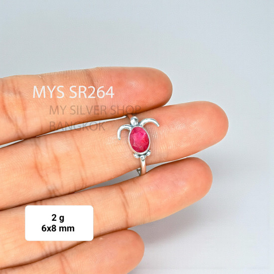 Ruby 925 Sterling Silver Ring (MYSSR-264)