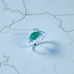 Emerald 925 Sterling Silver Ring (MYSSR-265) Emerald 925 Sterling Silver Ring (MYSSR-265)