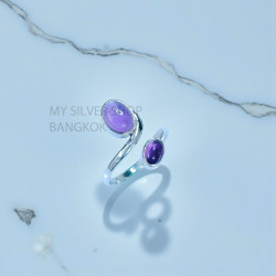Amethyst 925 Sterling Silver Ring (MYSSR-266) Amethyst 925 Sterling Silver Ring (MYSSR-266)