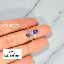 Amethyst 925 Sterling Silver Ring (MYSSR-266)