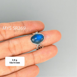 Labradorite 925 Sterling Silver Ring (MYSSR-269)