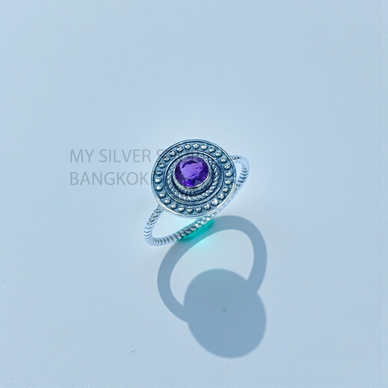 Amethyst 925 Sterling Silver Ring (MYSSR-273) Amethyst 925 Sterling Silver Ring (MYSSR-273)