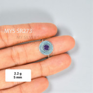 Amethyst 925 Sterling Silver Ring (MYSSR-273)