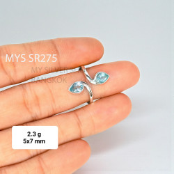 Blue Topaz 925 Sterling Silver Ring (MYSSR-275)