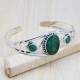 emerald gemstone wholesale 925 sterling silver jewelry bangle SJWB-8