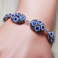 Sapphire 925 Sterling Silver Bracelet (SJWBR-102)