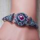 Emerald 925 Sterling Silver Bracelet (SJWBR-108)