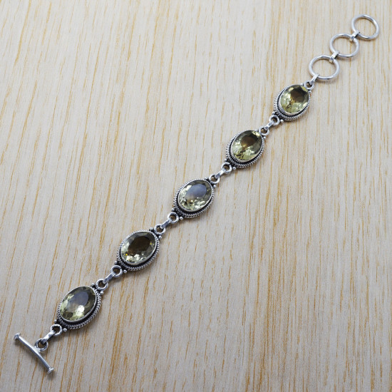 Citrine 925 Sterling Silver Bracelet (SJWBR-180) Citrine 925 Sterling Silver Bracelet (SJWBR-180)