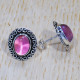 Rose Quartz 925 Sterling Silver Earrings (SJWES-89)