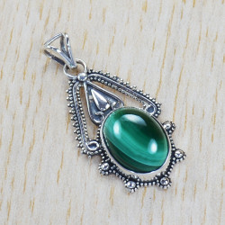 Malachite 925 Sterling Silver Pendant (SJWP-288)