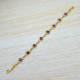 Amethyst Gemstone Exclusive Jewelry Real Gold Plated Sterling Silver Bracelet GBR-561