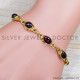 Garnet 925 Sterling Silver Bracelet (GBR-563) Garnet 925 Sterling Silver Bracelet (GBR-563)