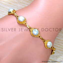 Pearl 925 Sterling Silver Bracelet (GBR-606)