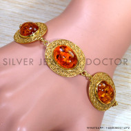 Amber 925 Sterling Silver Bracelet (GBR-610) Amber 925 Sterling Silver Bracelet (GBR-610)