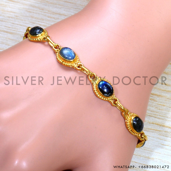 Labradorite 925 Sterling Silver Bracelet (GBR-614) Labradorite 925 Sterling Silver Bracelet (GBR-614)