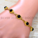 Black Onyx 925 Sterling Silver Bracelet (GBR-619) Black Onyx 925 Sterling Silver Bracelet (GBR-619)
