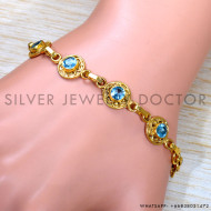 Blue Topaz 925 Sterling Silver Bracelet (GBR-623) Blue Topaz 925 Sterling Silver Bracelet (GBR-623)