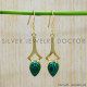 Malachite 925 Sterling Silver Earrings (GE-537) Malachite 925 Sterling Silver Earrings (GE-537)