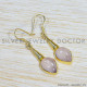 Rose Quartz 925 Sterling Silver Earrings (GE-539) Rose Quartz 925 Sterling Silver Earrings (GE-539)