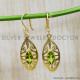 Peridot 925 Sterling Silver Earrings (GE-543)