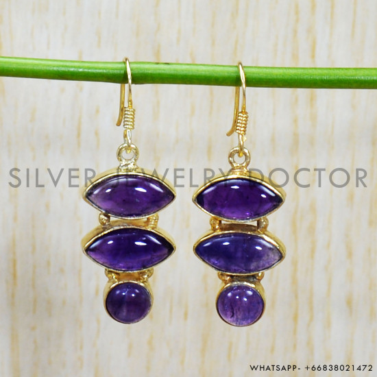 Amethyst 925 Sterling Silver Earrings (GE-545) Amethyst 925 Sterling Silver Earrings (GE-545)