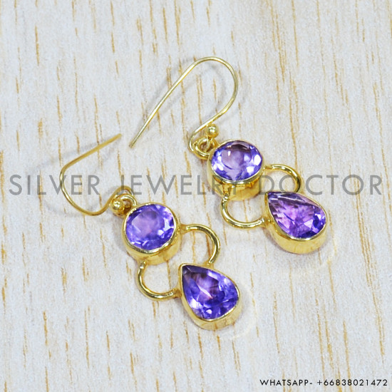 Amethyst 925 Sterling Silver Earrings (GE-550) Amethyst 925 Sterling Silver Earrings (GE-550)