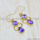 Amethyst 925 Sterling Silver Earrings (GE-550) Amethyst 925 Sterling Silver Earrings (GE-550)