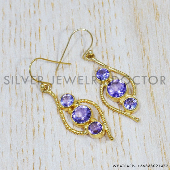 Amethyst 925 Sterling Silver Earrings (GE-554) Amethyst 925 Sterling Silver Earrings (GE-554)