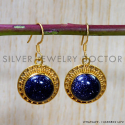 Sunstone 925 Sterling Silver Earrings (GE-587)