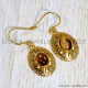 Tiger Eye 925 Sterling Silver Earrings (GE-589)