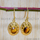 Tiger Eye 925 Sterling Silver Earrings (GE-589)
