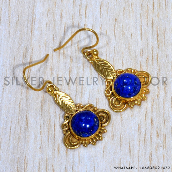Lapis Lazuli 925 Sterling Silver Earrings (GE-594) Lapis Lazuli 925 Sterling Silver Earrings (GE-594)