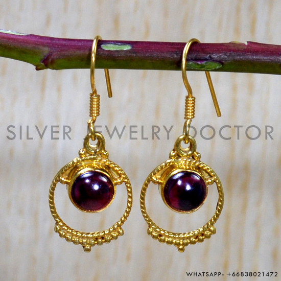 Garnet 925 Sterling Silver Earrings (GE-600) Garnet 925 Sterling Silver Earrings (GE-600)