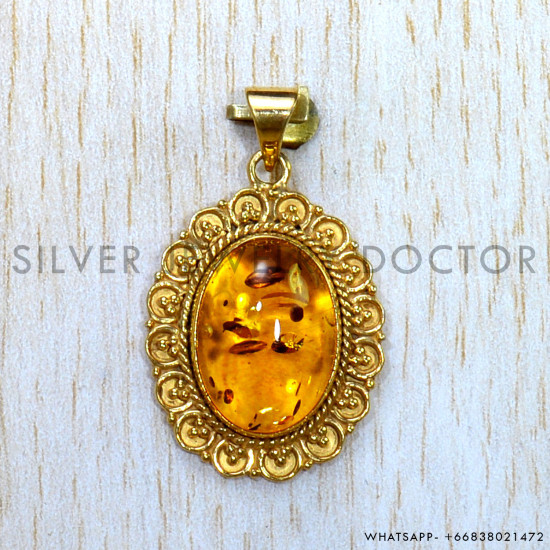 Amber 925 Sterling Silver Pendant (GP-577) Amber 925 Sterling Silver Pendant (GP-577)