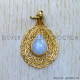 Rainbow Moonstone 925 Sterling Silver Pendant (GP-740)
