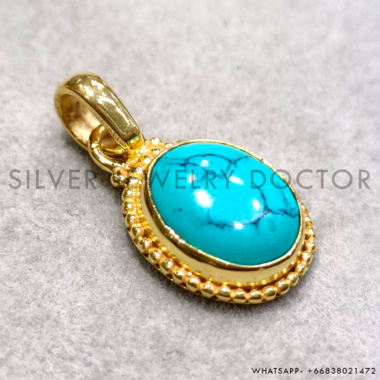 Turquoise 925 Sterling Silver Pendant (GP-824) Turquoise 925 Sterling Silver Pendant (GP-824)